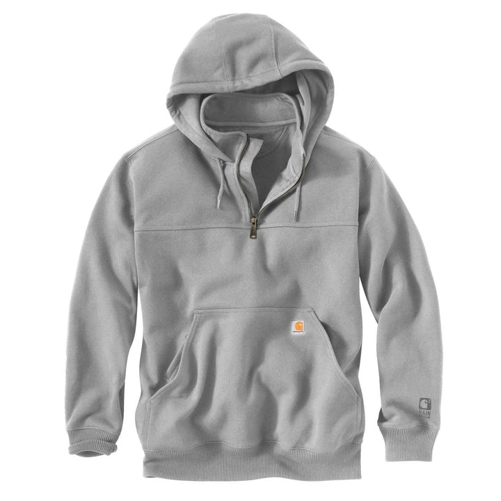 Rain Defender® Loose Fit Heavyweight Quarter-Zip Hoodie | Heather Grey