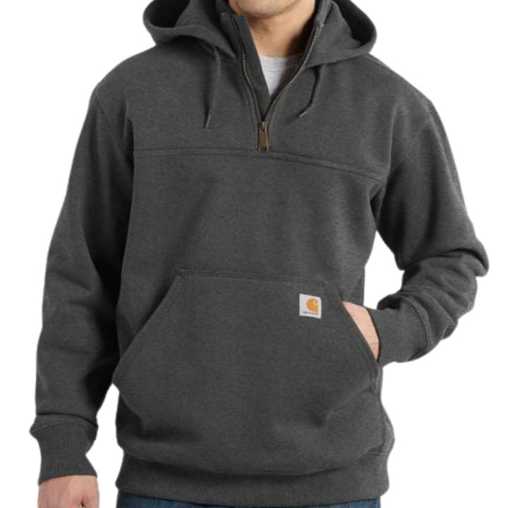 Rain Defender® Loose Fit Heavyweight Quarter-Zip Hoodie | Charcoal Heather