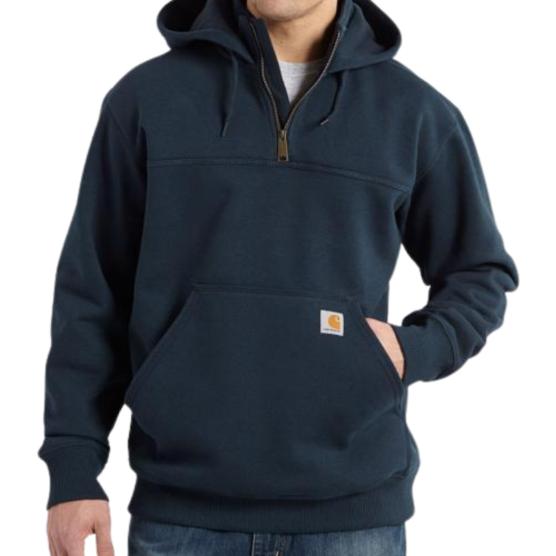 Rain Defender® Loose Fit Heavyweight Quarter-Zip Hoodie | New Navy