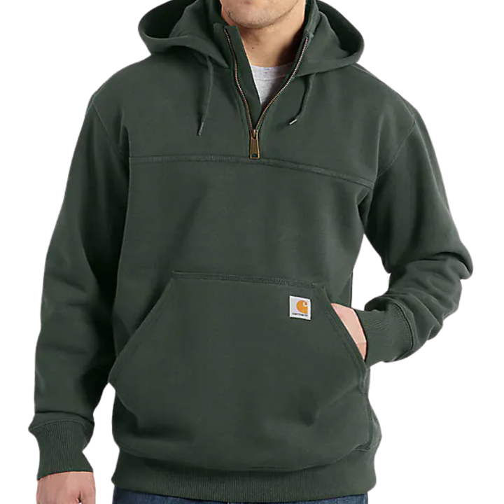 Rain Defender Loose Fit Heavyweight Quarter-Zip Hoodie | Forestry Green