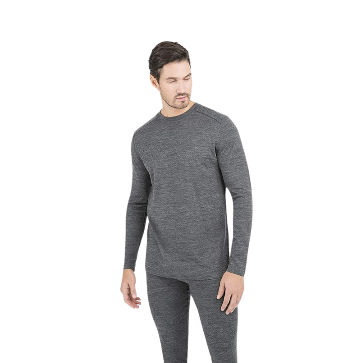 Men's Midweight 2.0 Ultra Merino Wool Baselayer Crew Top | Charcoal