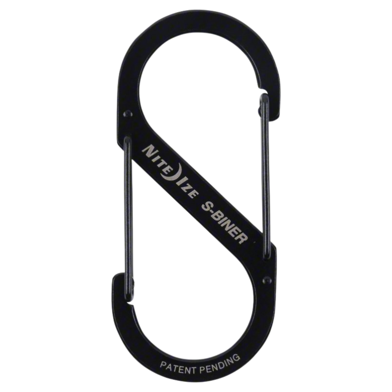 S-Binder Dual Carabiner Stainless Steel 75 lbs | Black