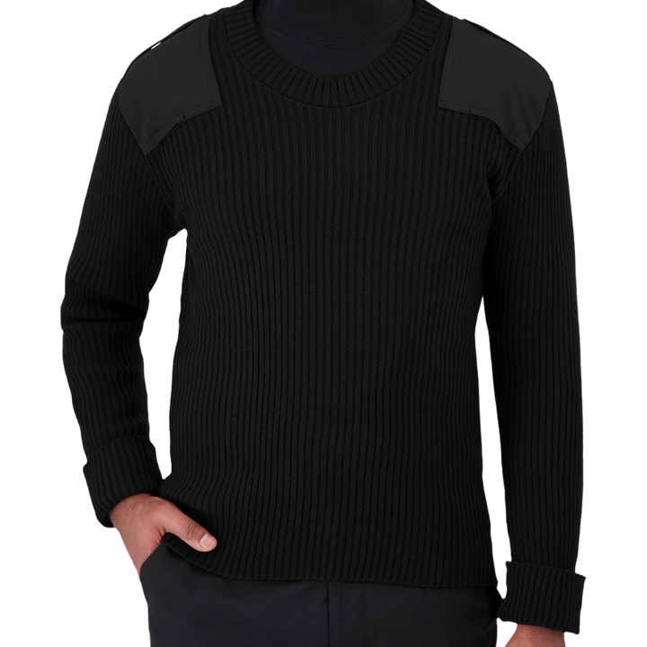 Crew Neck Rib Commando W/ Velcro Epaulets | Black, Navy