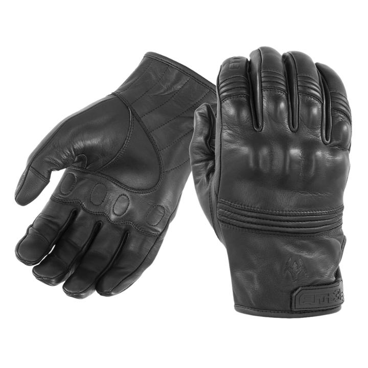 ATX Leather Gloves with Knuckle Armor | Black