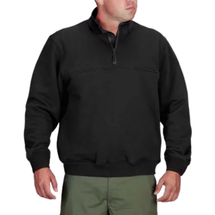 1/4 Zip Job Shirt | Black