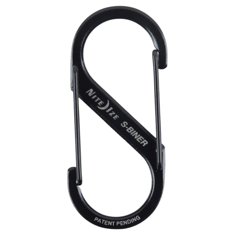 S-Binder Dual Carabiner Stainless Steel 10 lbs | Black