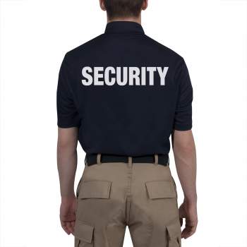 Rothco Moisture Wicking Security Polo Shirt | Black, White, Navy, Hi-Vis