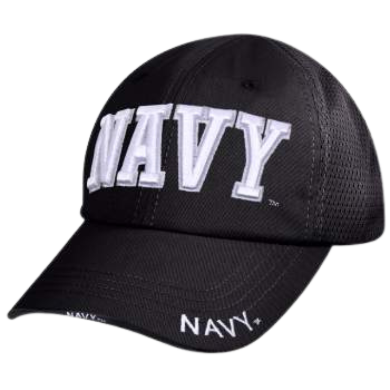 Navy Mesh Back Tactical Cap | Black