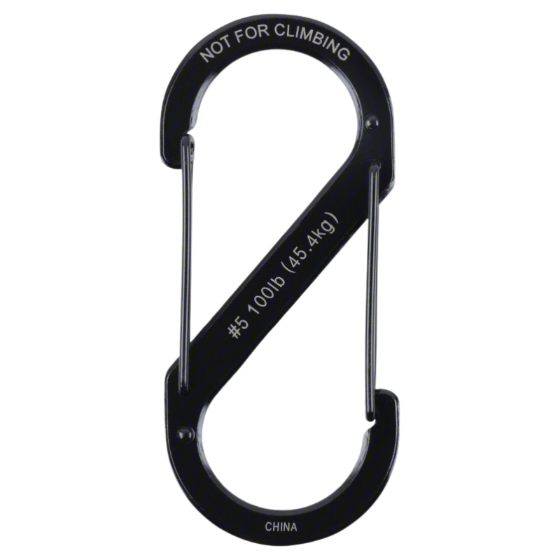 S-Biner Double Carabiner Stainless Steel 100 lbs | Black