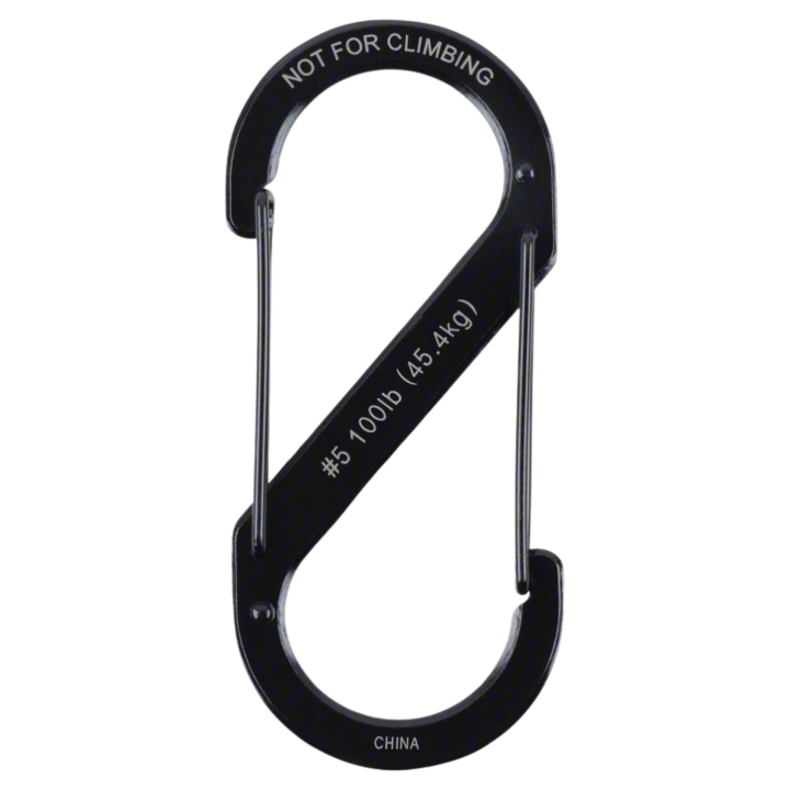 S-Biner Double Carabiner Stainless Steel 100 lbs | Black