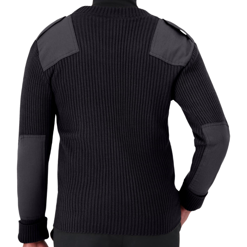 Crew Neck Rib Commando W/ Velcro Epaulets | Black, Navy