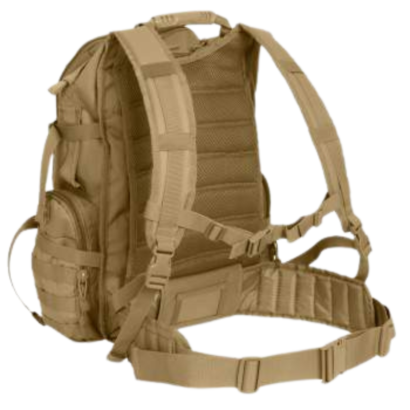 Multi-Chamber MOLLE Assault Pack | Black, Coyote