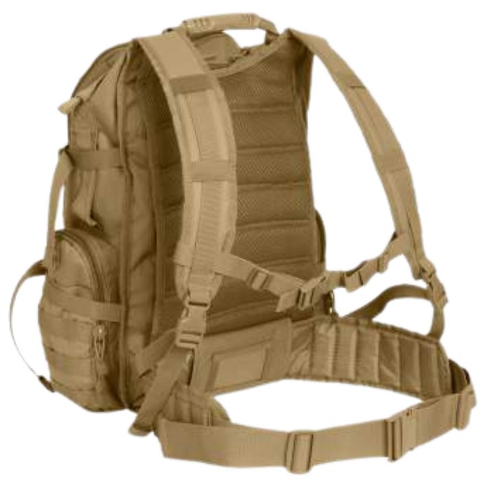 Multi-Chamber MOLLE Assault Pack | Black, Coyote