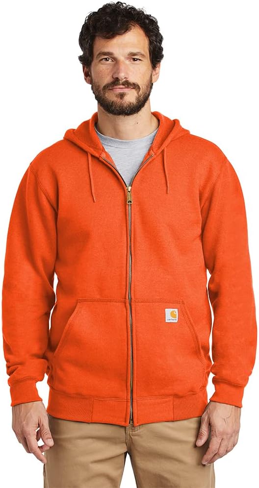 Carhartt Men's Loose Fit Midweight Full-Zip Sweatshirt | Brite Orange