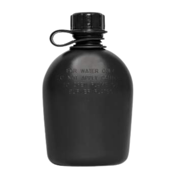 Genuine G.I. 3 Piece 1 Quart Plastic Canteen | Black, Olive