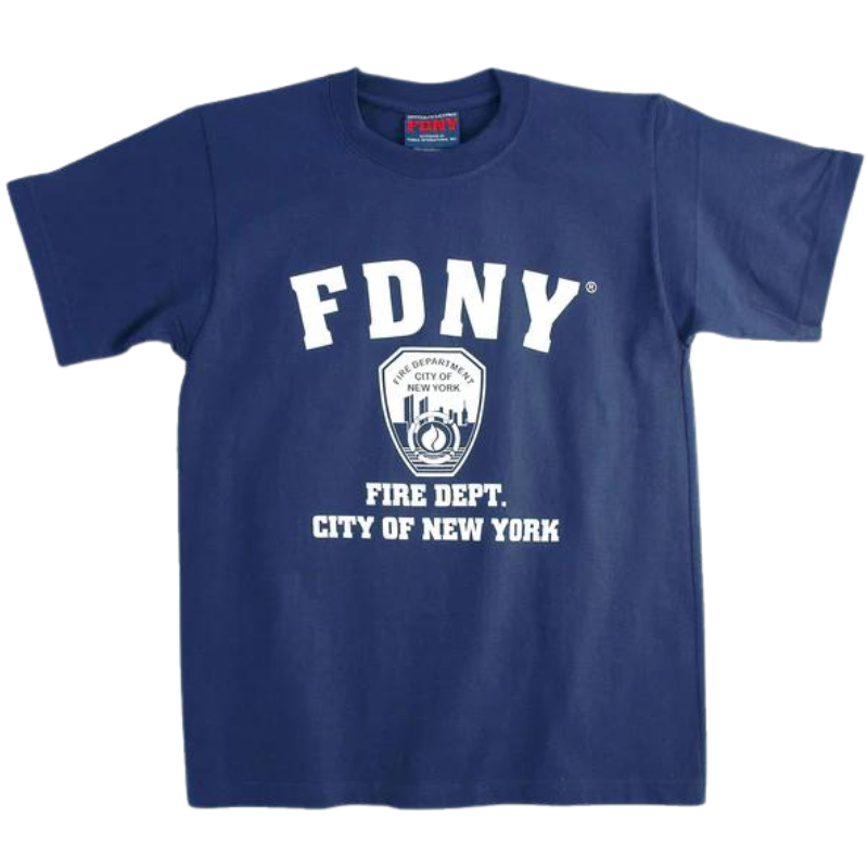 FDNY T-Shirt w/ Logo & Lettering | Navy