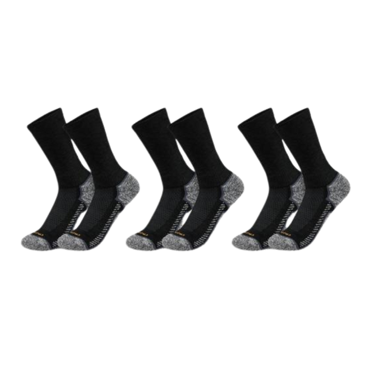 Force Midweight Crew Sock 3 Pack | Black, White