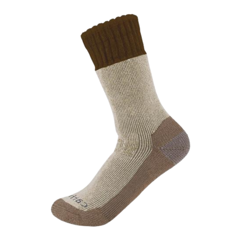 Heavyweight Synthetic-Wool Blend Boot Sock | Brown