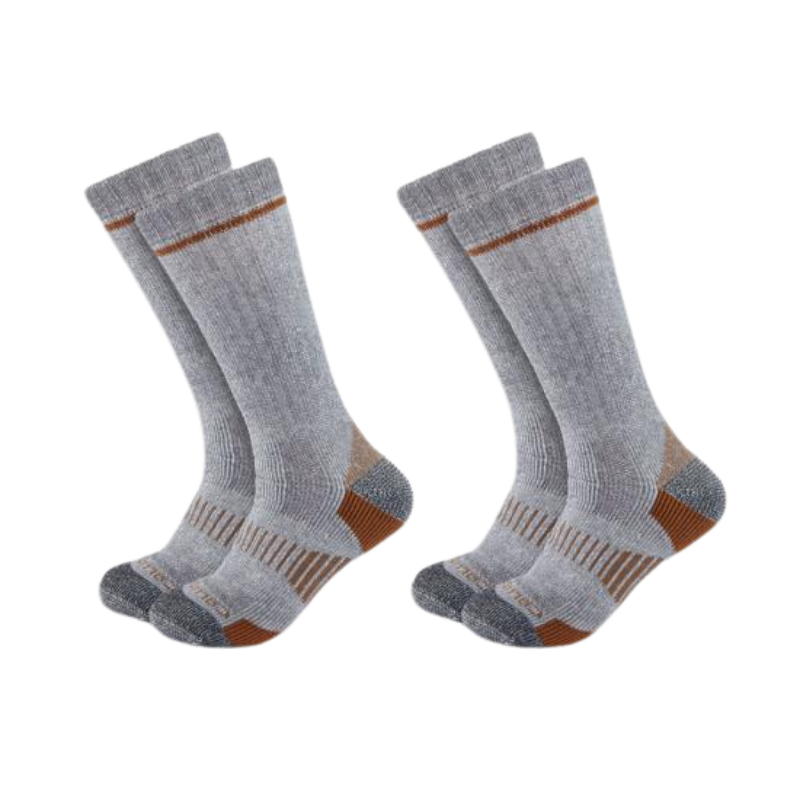 Midweight Synthetic-Wool Blend Boot Sock 2-Pack | Grey