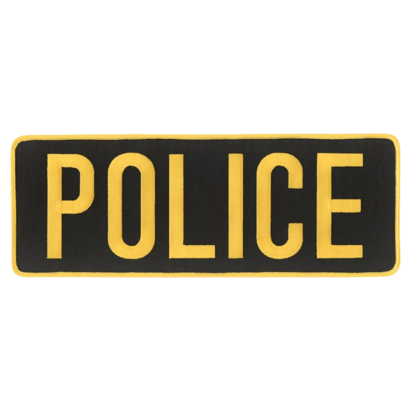 4" X 11" Police Patch | Gold/Midnight