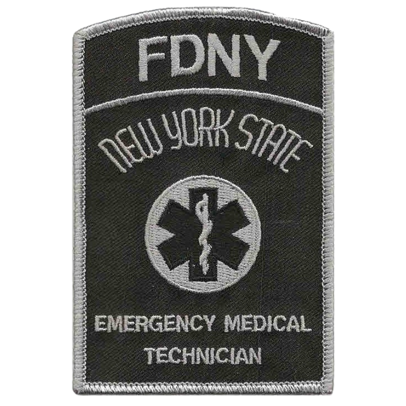 FDNY NYS EMT Patch | GRY/BLK