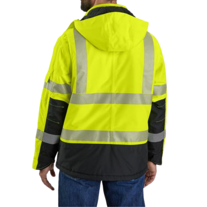 High-Visibility Waterproof Loose Fit Heavyweight Insulated Class 3 Jacket | Brite Lime