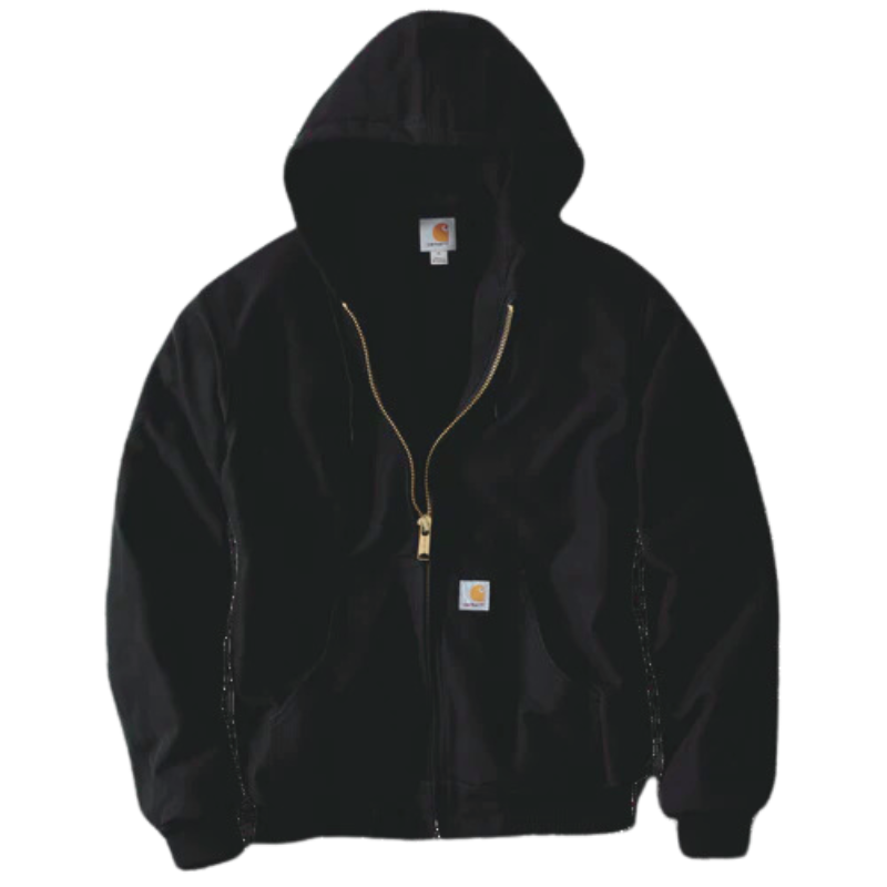 Loose Fit Firm Duck Insulated Active Jacket | Black