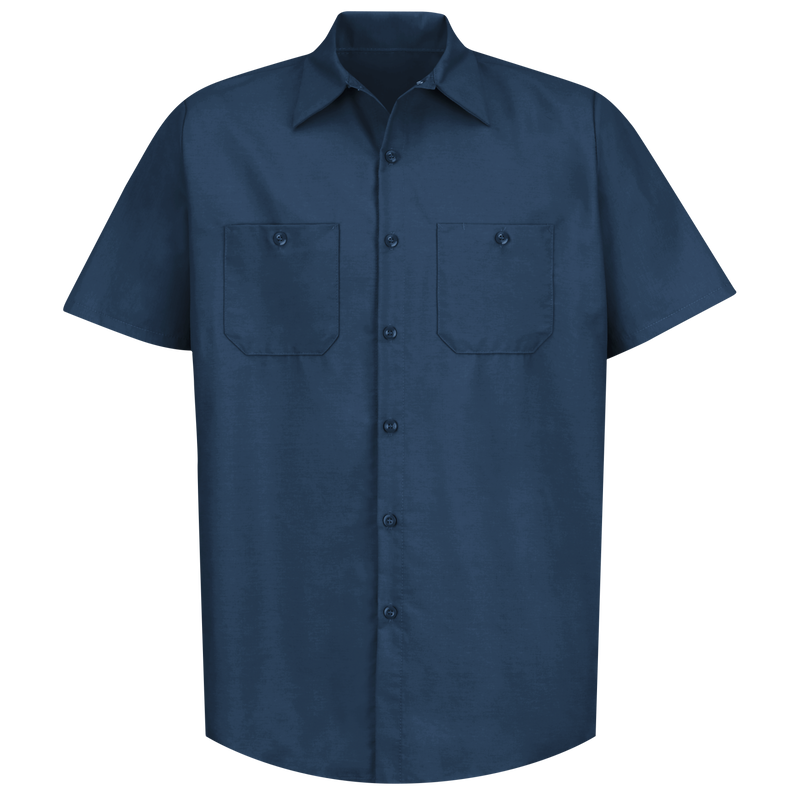 Men's Short Sleeve Industrial Work Shirt | Navy