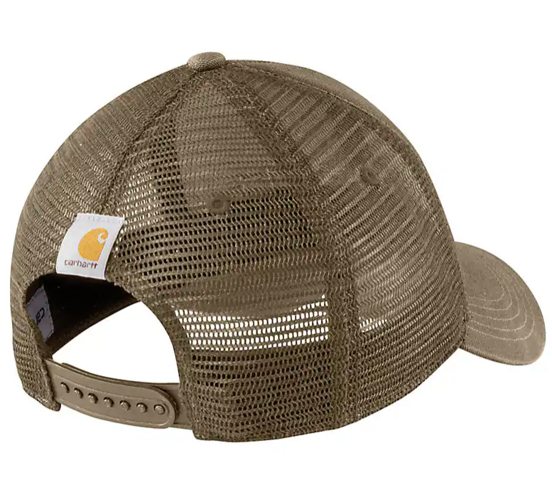 Canvas Mesh-Back Logo Graphic Cap | Light Brown