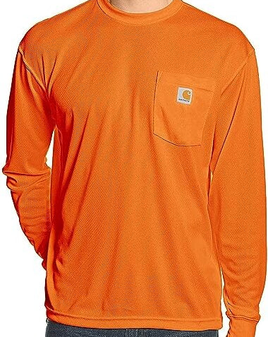 Carhartt Men's Force Color Enhanced Long-Sleeve T-Shirt | Brite Orange