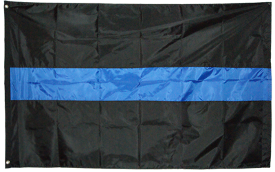 Thin Blue Line 3'x5' Nylon 210D Embroidered