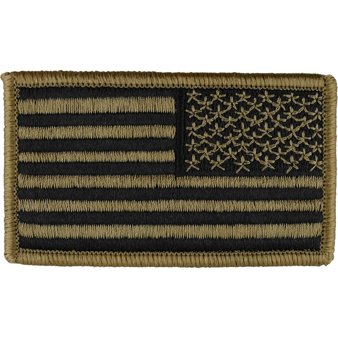 Reverse Flag Patch Velcro | Light Brown