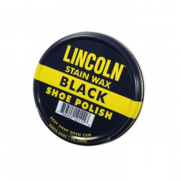 Lincoln Black Stain Wax Shoe Polish - BLK