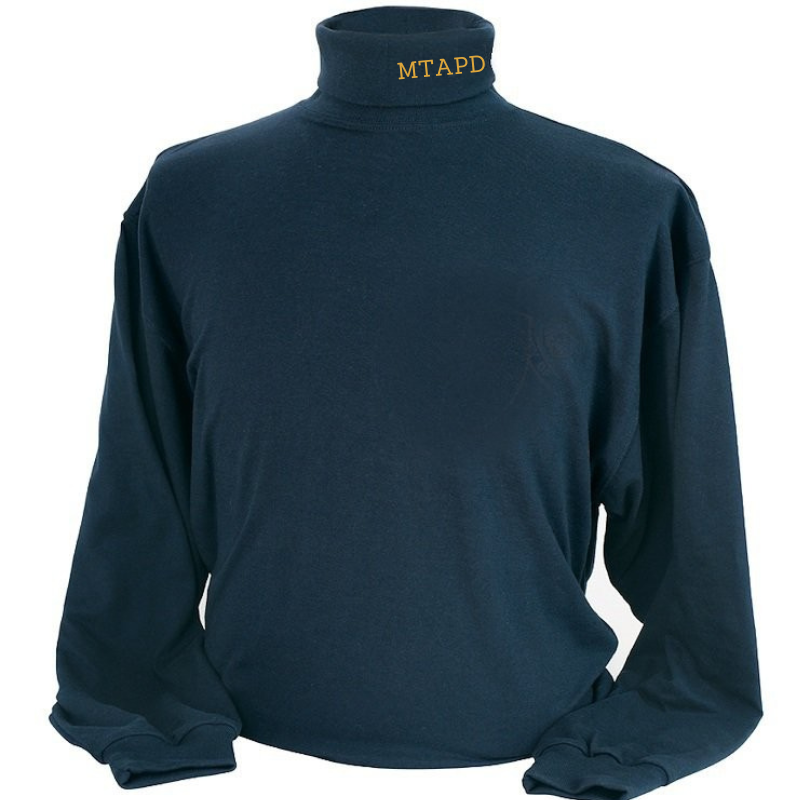 MTAPD Turtleneck in Gold on Navy – Harriman Army-Navy