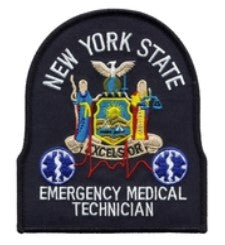 Dark Navy NYS Tombstone EMT Patch 4"X4.75"