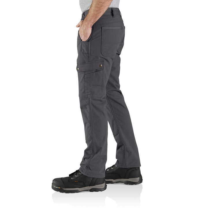 Carhartt Men's Rugged Flex Relaxed Fit Ripstop Cargo Fleece Lined Work Pant | Shadow