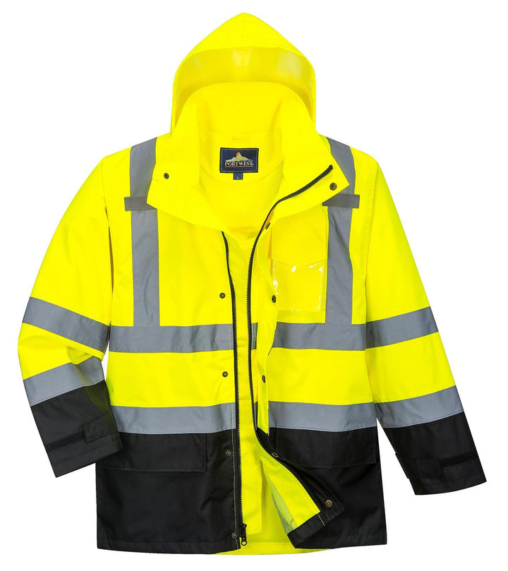 Waterproof Hi VIs Contrast Rain Jacket