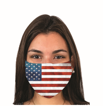 US Flag Mask with Adjustable Ear Straps