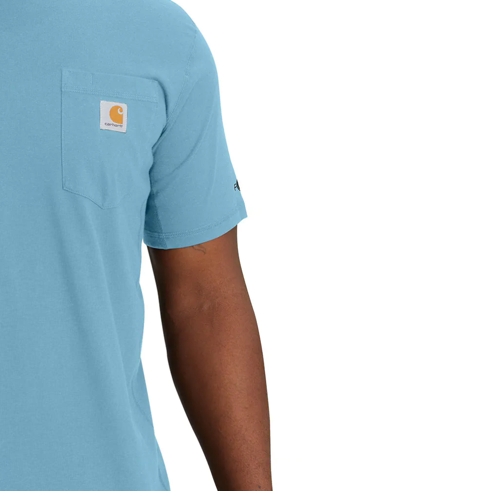 Carhartt Force Relaxed Fit Midweight Short-Sleeve Pocket T-Shirt | Basil Heather, Powder Blue, Heather Gray, Navy, Black