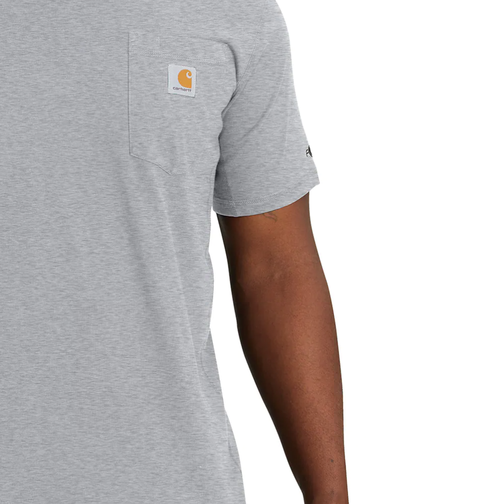 Carhartt Force Relaxed Fit Midweight Short-Sleeve Pocket T-Shirt | Basil Heather, Powder Blue, Heather Gray, Navy, Black