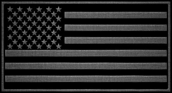 Grey American Flag Patch