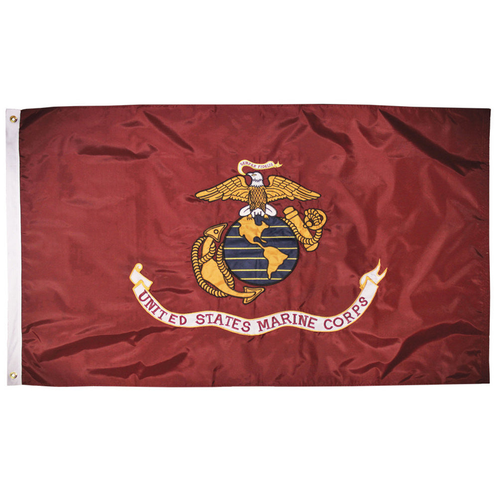 Marine Corps Double Sided Embroidered Flag | Multiple Sizes